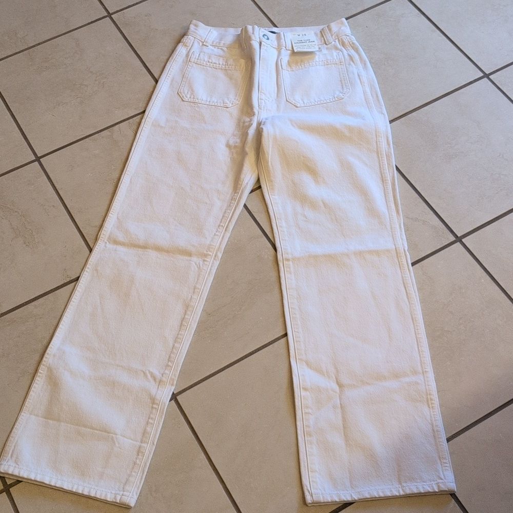 NWT Madewell Cleo Straight Jeans White High Rise Size - Picture 2 of 11